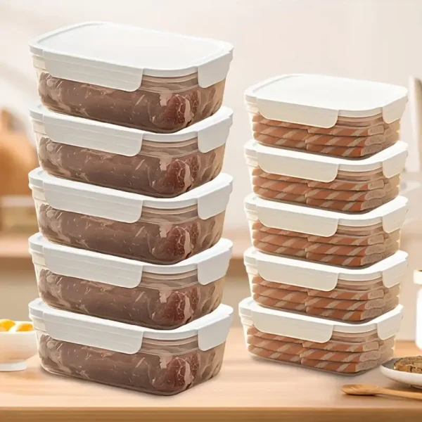 66549c81-3340-48e6-b3b3-bfa24c0319a5 10pcs Stackable Food Storage Containers