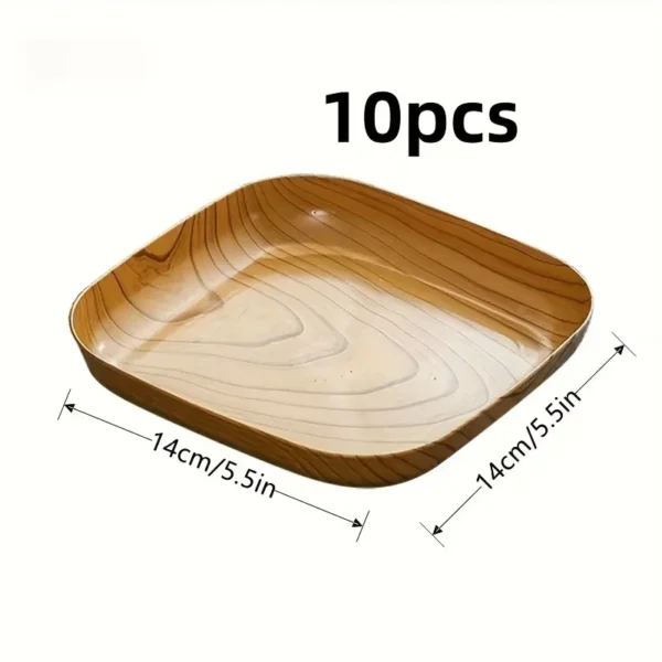 10pcs Set PP Polypropylene Snack Plates