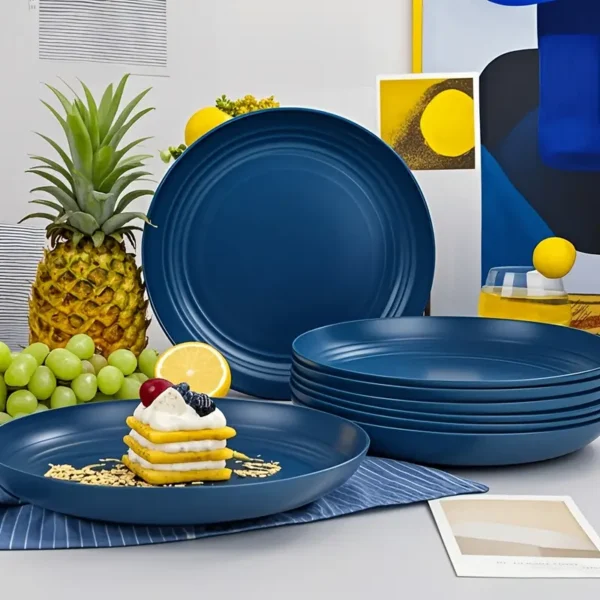16pcs Round Striped Dinnerware Set